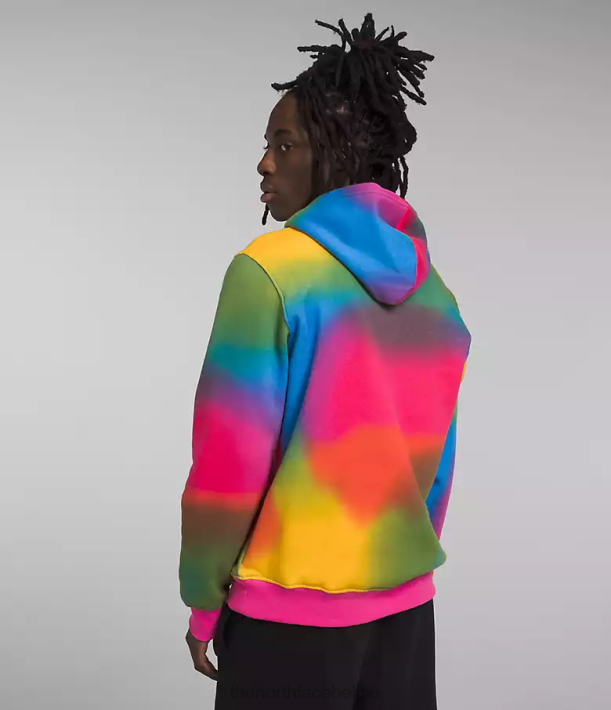 kleding 280T654 super sonische blauwe gradiëntprint Hoodie met all-over print Heren The North Face