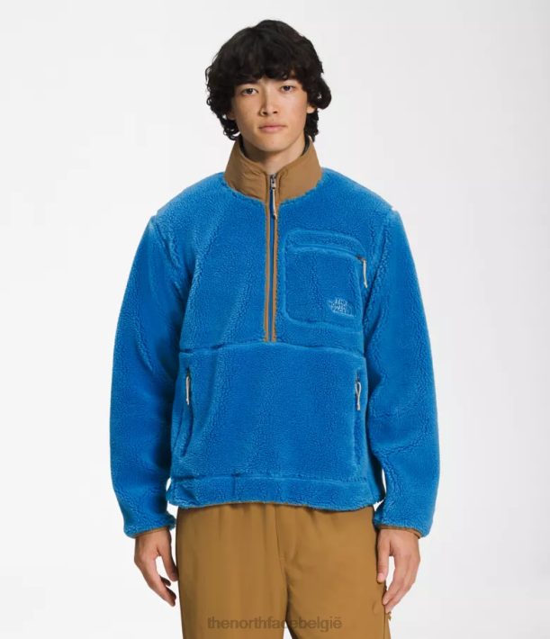 kleding 280T121 super sonisch blauw/utiliteitsbruin trui met extreme pool Heren The North Face