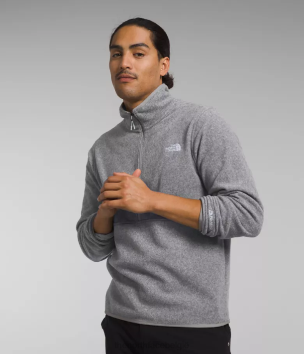 kleding 280T777 tnf middengrijs gemêleerd alpine polartec 100 -ritssluiting Heren The North Face