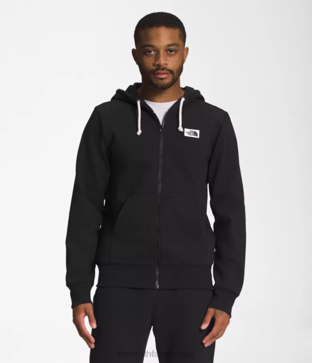 kleding 280T703 tn zwart Heritage patch hoodie met volledige ritssluiting Heren The North Face