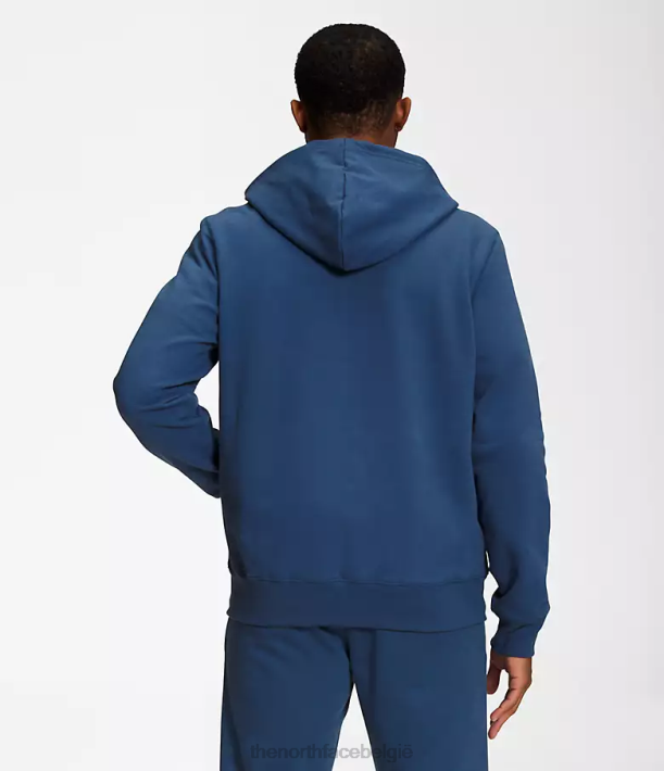 kleding 280T706 schaduwrijk blauw Heritage patch hoodie met volledige ritssluiting Heren The North Face