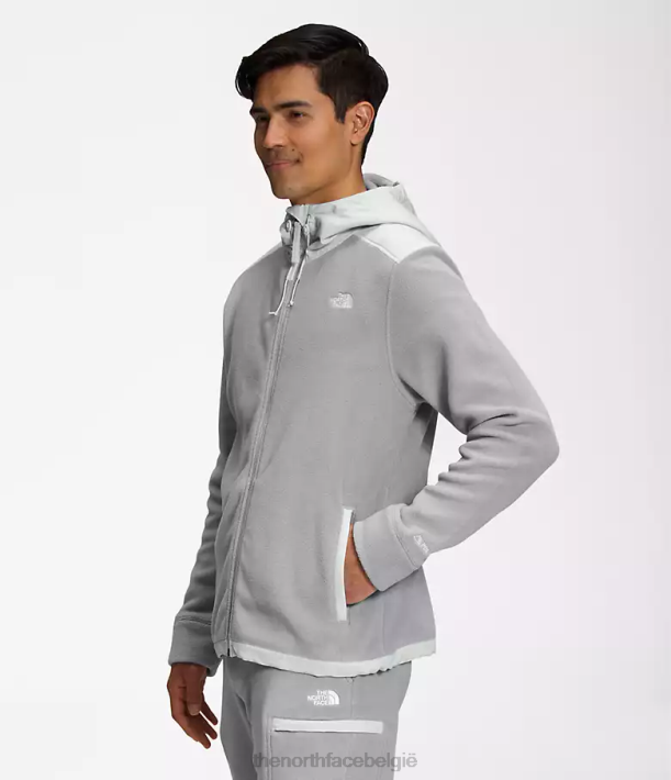 kleding 280T831 smeltgrijs/tingrijs Alpine Polartec 200 jack met capuchon en volledige ritssluiting Heren The North Face