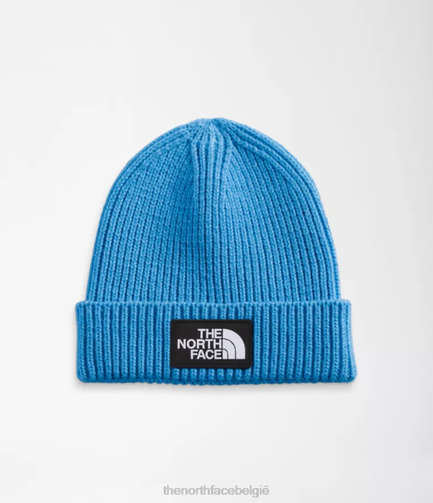accessoire 280T78 super sonisch blauw Muts met tnf box-logo en manchetten kinderen The North Face