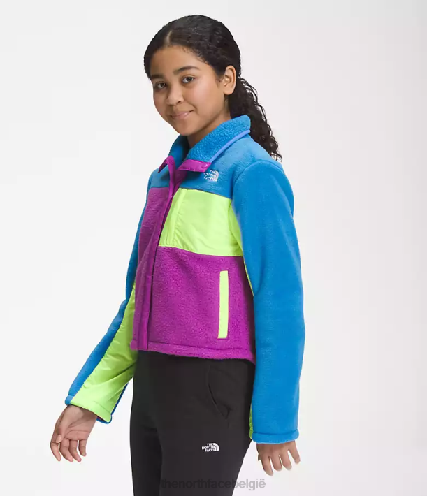 kleding 280T72 super sonisch blauw fleece mashup-jack kinderen The North Face