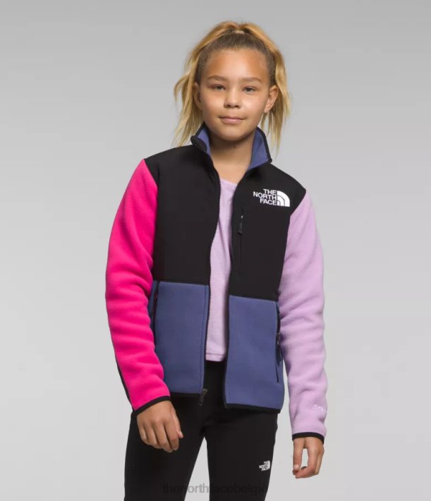 kleding 280T761 grot blauw denali jas kinderen The North Face