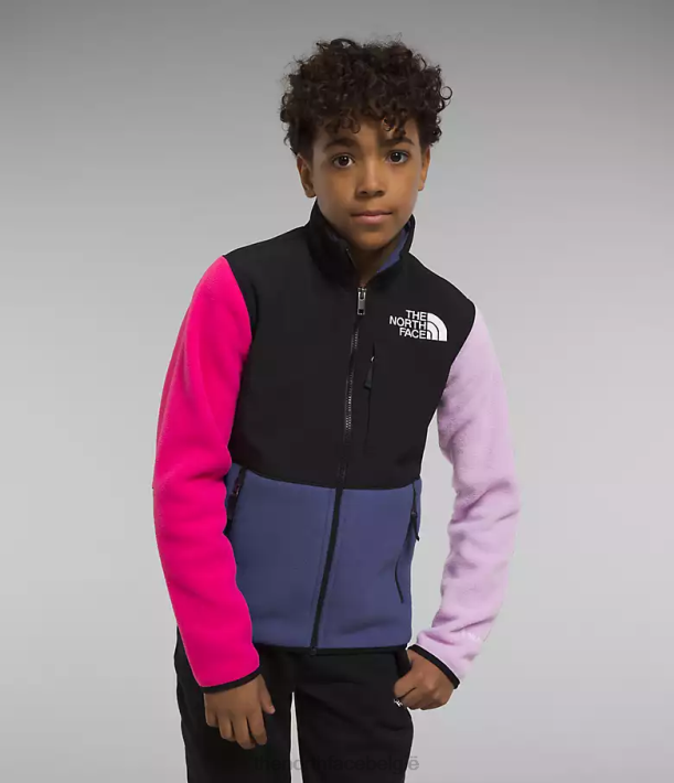 kleding 280T761 grot blauw denali jas kinderen The North Face