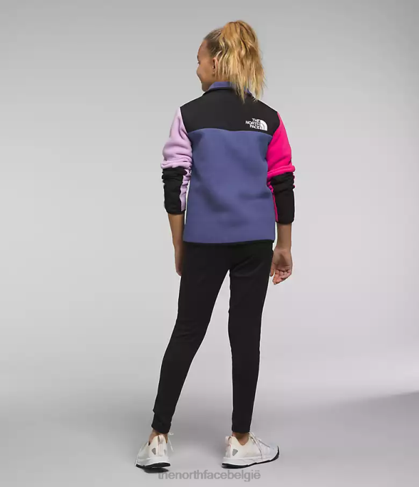 kleding 280T761 grot blauw denali jas kinderen The North Face