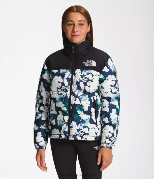 kleding 280T910 top marine abstracte print Retro nuptse jasje uit 1996 kinderen The North Face