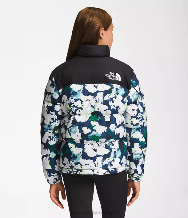 kleding 280T910 top marine abstracte print Retro nuptse jasje uit 1996 kinderen The North Face
