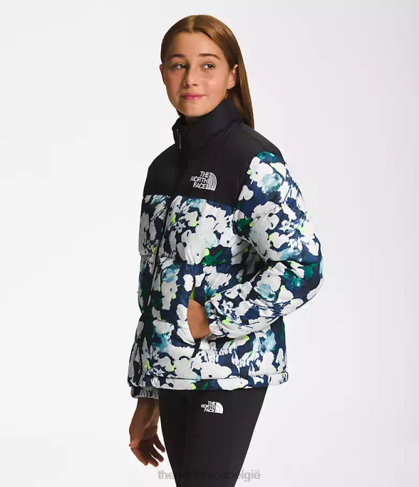 kleding 280T910 top marine abstracte print Retro nuptse jasje uit 1996 kinderen The North Face