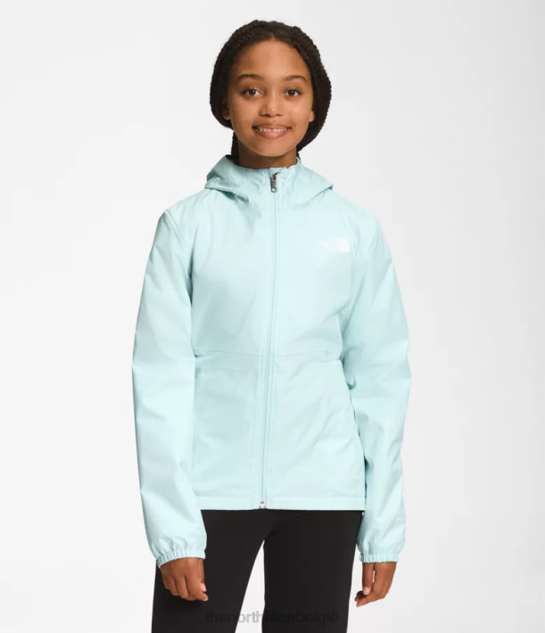 kleding 280T392 dakraam blauw warme stormregenjas kinderen The North Face