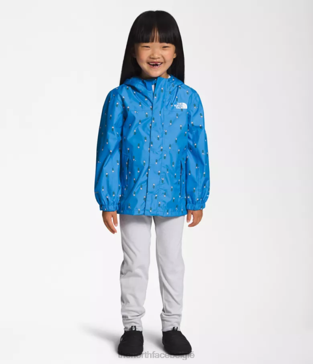 kleding 280T89 super sonische blauwe vreugde bloemenprint Antora regenjas kinderen The North Face