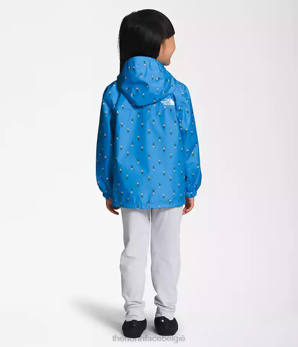 kleding 280T89 super sonische blauwe vreugde bloemenprint Antora regenjas kinderen The North Face