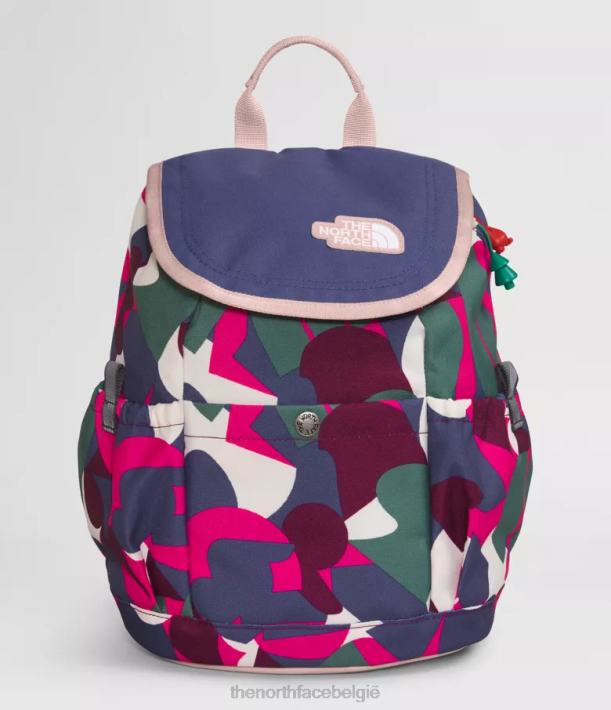 accessoire 280T397 Dhr. roze grote abstracte print/grotblauw mini-ontdekkingsrugzak voor jongeren kinderen The North Face