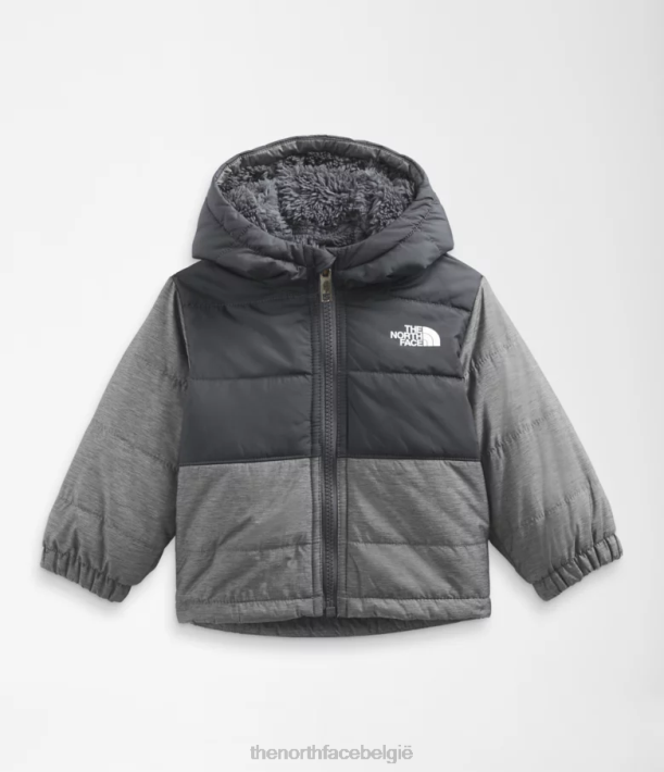 kleding 280T865 tnf middengrijs gemêleerd Omkeerbaar MT Chimbo jack met capuchon en volledige ritssluiting Baby The North Face