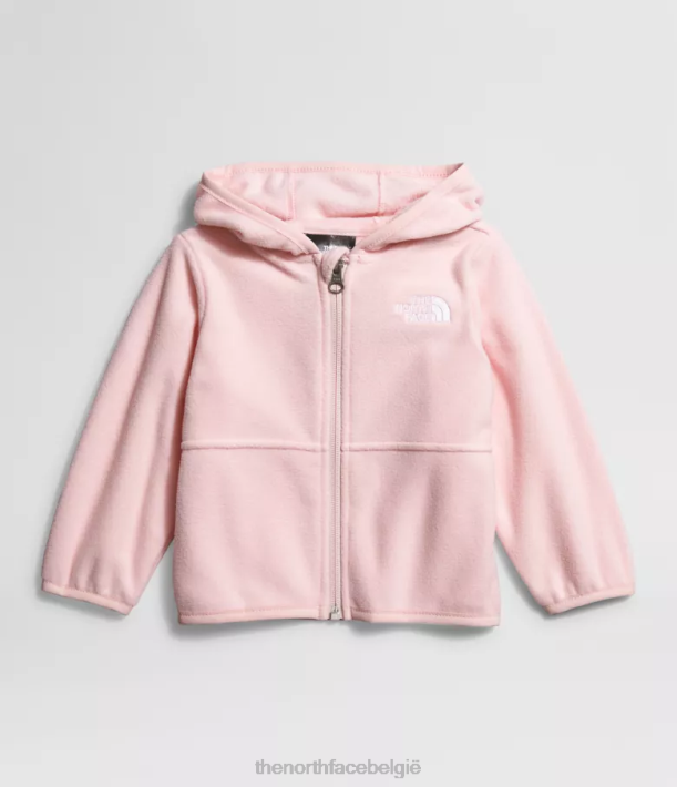 kleding 280T989 zuiver roze gletsjerhoodie met volledige ritssluiting Baby The North Face