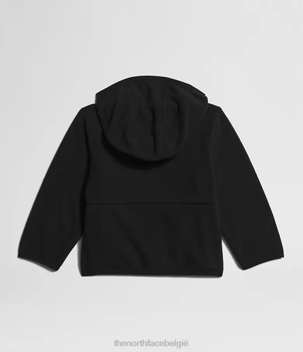kleding 280T990 tn zwart gletsjerhoodie met volledige ritssluiting Baby The North Face