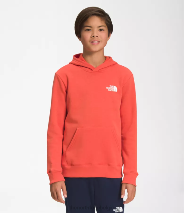 kleding 280T1105 retro-oranje Camp fleece trui met capuchon kinderen The North Face