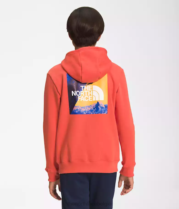 kleding 280T1105 retro-oranje Camp fleece trui met capuchon kinderen The North Face
