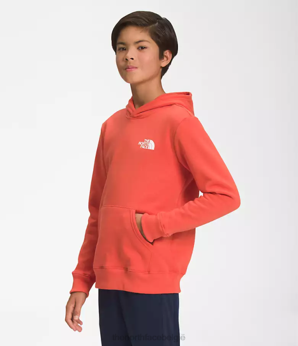 kleding 280T1105 retro-oranje Camp fleece trui met capuchon kinderen The North Face