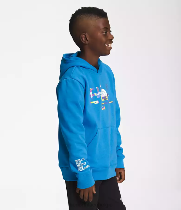 kleding 280T1106 super sonisch blauw Camp fleece trui met capuchon kinderen The North Face