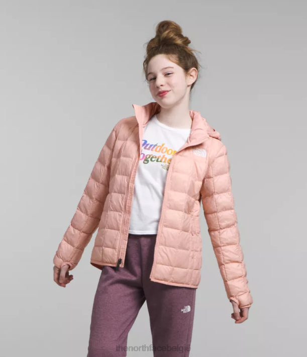 kleding 280T180 roze mos Thermoball-jack met capuchon kinderen The North Face
