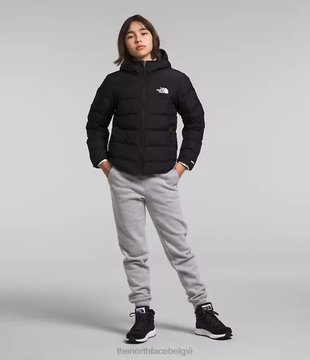 kleding 280T627 tn zwart omkeerbare North-down jas met capuchon kinderen The North Face