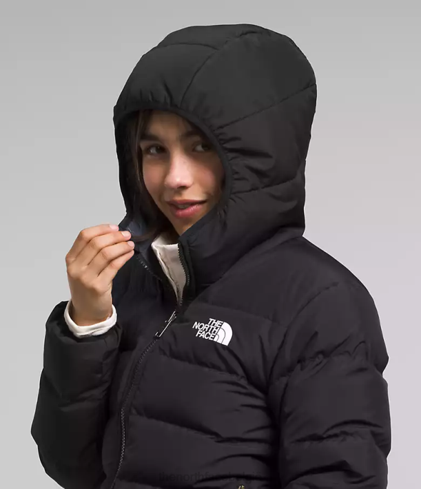 kleding 280T627 tn zwart omkeerbare North-down jas met capuchon kinderen The North Face