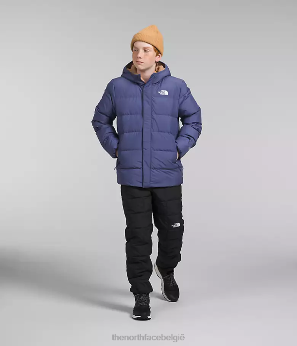 kleding 280T688 grot blauw North-down parka met fleecevoering kinderen The North Face