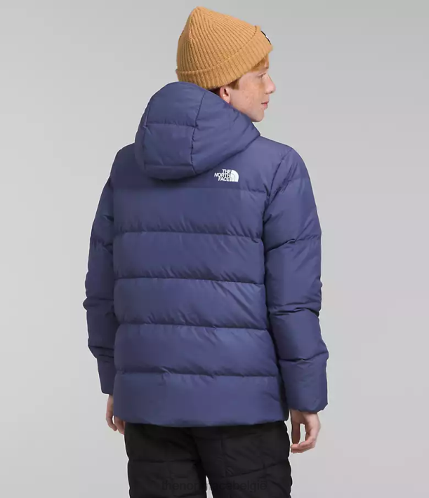 kleding 280T688 grot blauw North-down parka met fleecevoering kinderen The North Face