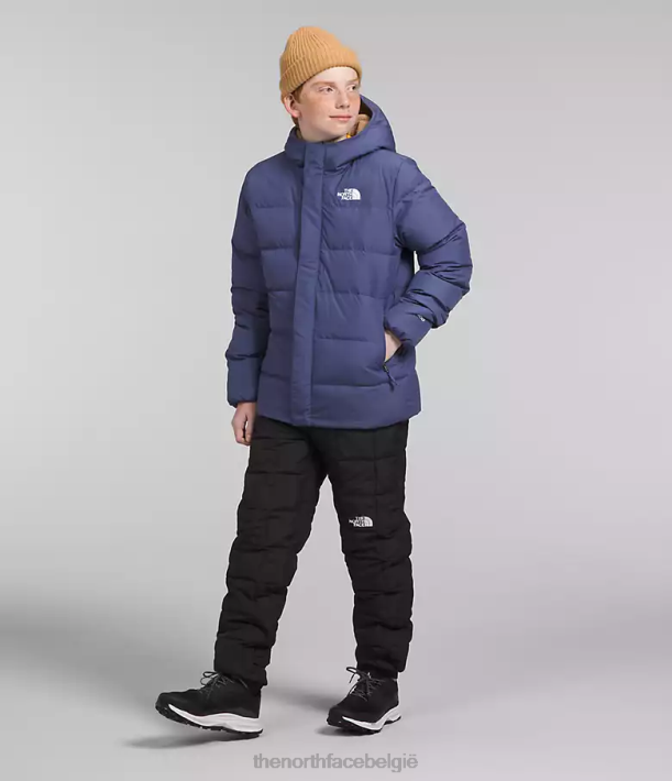 kleding 280T688 grot blauw North-down parka met fleecevoering kinderen The North Face