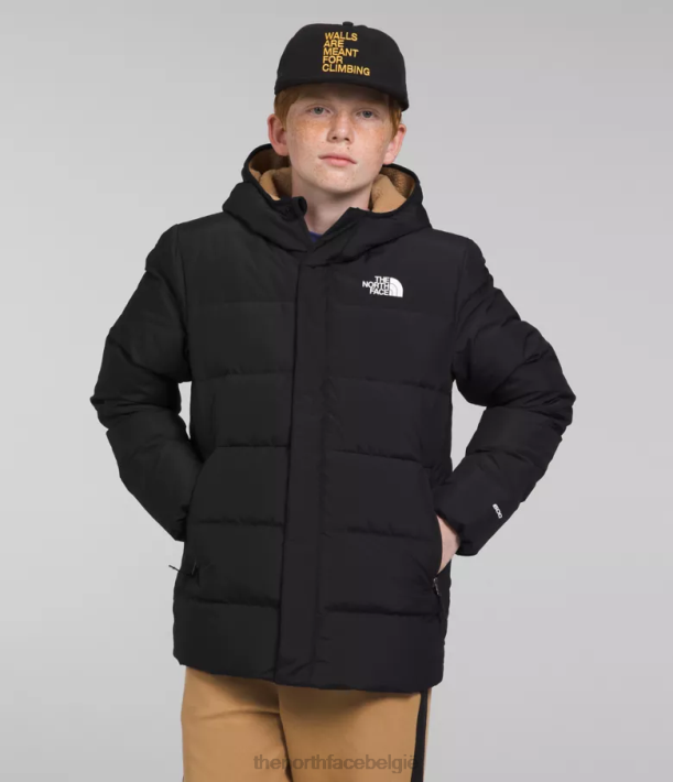 kleding 280T689 tn zwart North-down parka met fleecevoering kinderen The North Face