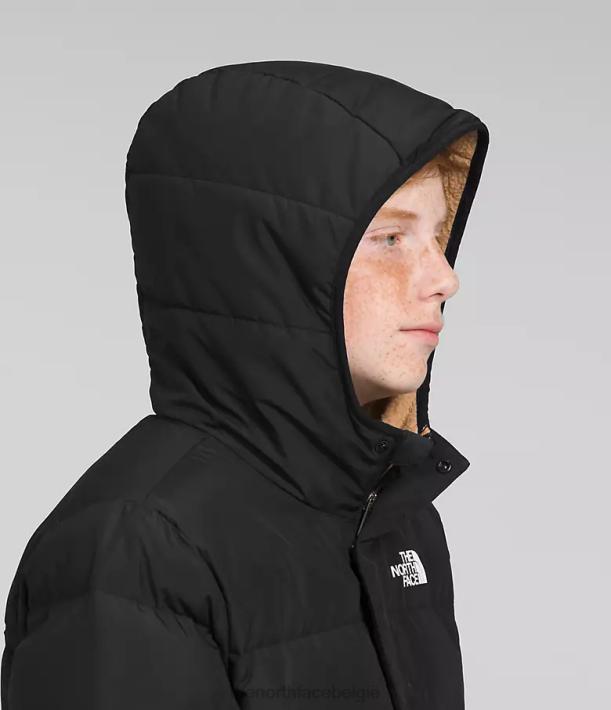 kleding 280T689 tn zwart North-down parka met fleecevoering kinderen The North Face