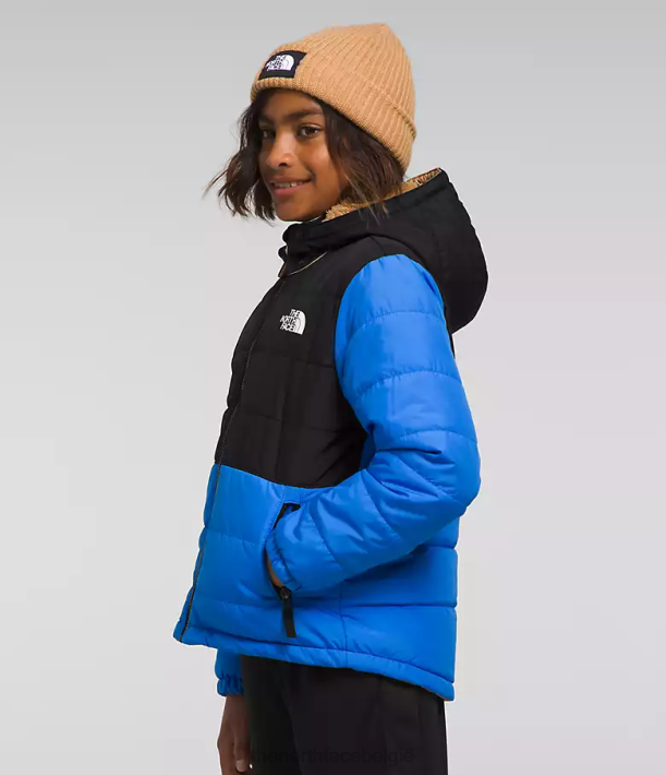 kleding 280T79 optisch blauw Omkeerbaar MT Chimbo jack met capuchon en volledige ritssluiting kinderen The North Face