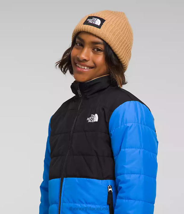 kleding 280T79 optisch blauw Omkeerbaar MT Chimbo jack met capuchon en volledige ritssluiting kinderen The North Face