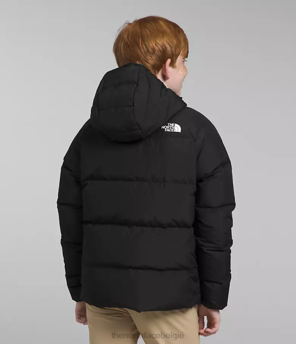 kleding 280T818 tn zwart omkeerbare North-down jas met capuchon kinderen The North Face
