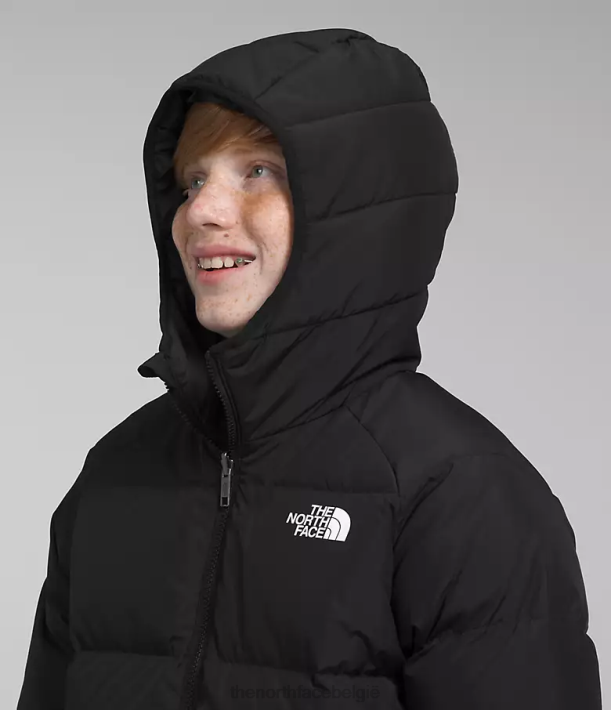 kleding 280T818 tn zwart omkeerbare North-down jas met capuchon kinderen The North Face
