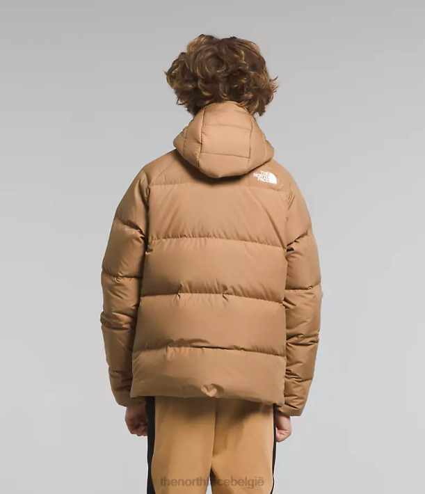 kleding 280T819 amandelboter omkeerbare North-down jas met capuchon kinderen The North Face