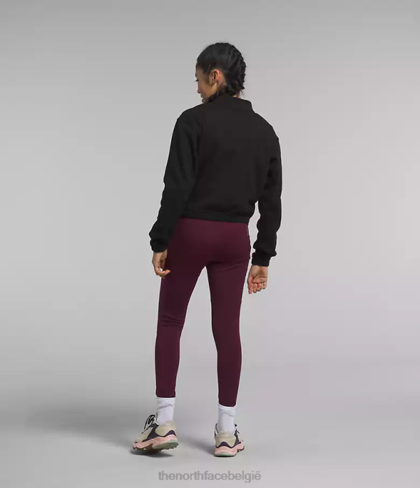 kleding 280T985 tnf zwarte heide behaaglijk droomfleecejack met volledige ritssluiting kinderen The North Face