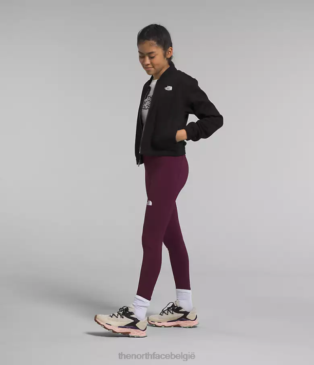 kleding 280T985 tnf zwarte heide behaaglijk droomfleecejack met volledige ritssluiting kinderen The North Face