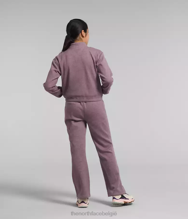 kleding 280T986 fawn grijze heide behaaglijk droomfleecejack met volledige ritssluiting kinderen The North Face