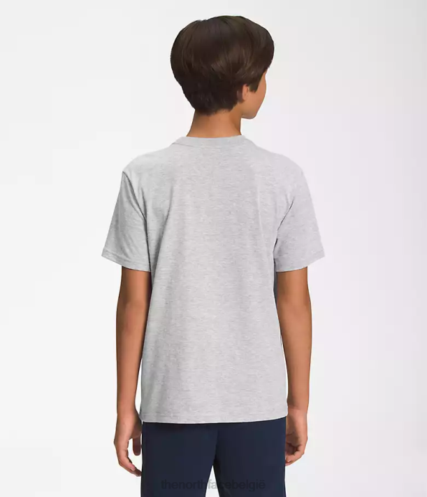 kleding 280T1057 tnf lichtgrijs gemêleerd/led geel Grafisch T-shirt met korte mouwen kinderen The North Face
