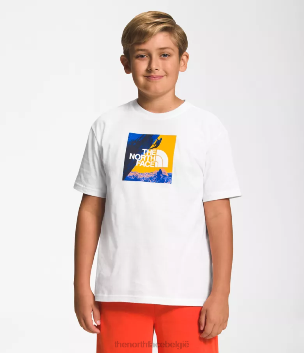 kleding 280T1058 tnf wit/top goud Grafisch T-shirt met korte mouwen kinderen The North Face