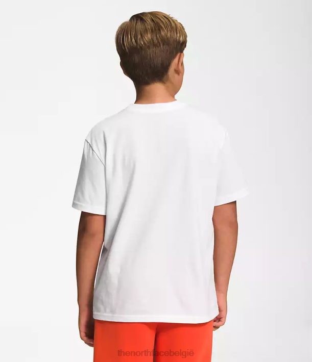 kleding 280T1058 tnf wit/top goud Grafisch T-shirt met korte mouwen kinderen The North Face