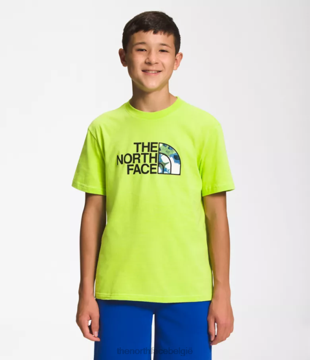 kleding 280T1060 led geel/tnf zwart/top marine Grafisch T-shirt met korte mouwen kinderen The North Face