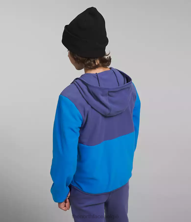 kleding 280T521 optisch blauw Gletsjerjack met capuchon en volledige ritssluiting kinderen The North Face