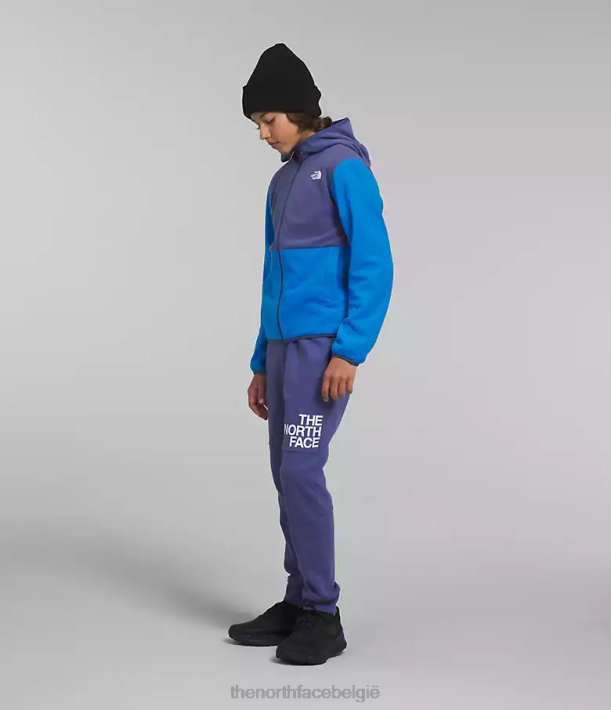 kleding 280T521 optisch blauw Gletsjerjack met capuchon en volledige ritssluiting kinderen The North Face