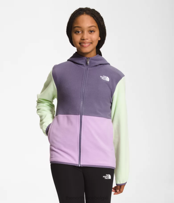kleding 280T523 wolvin Gletsjerjack met capuchon en volledige ritssluiting kinderen The North Face