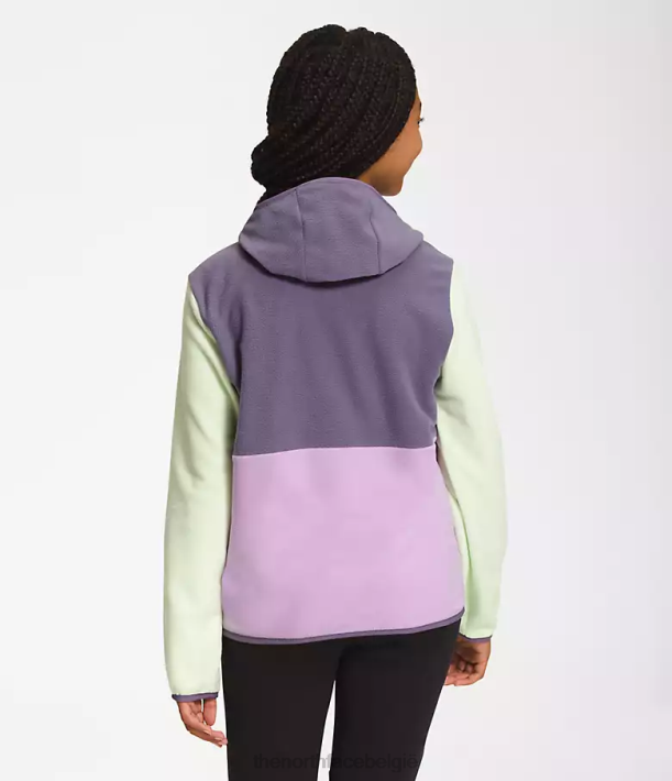 kleding 280T523 wolvin Gletsjerjack met capuchon en volledige ritssluiting kinderen The North Face