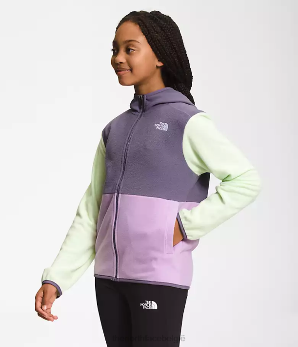kleding 280T523 wolvin Gletsjerjack met capuchon en volledige ritssluiting kinderen The North Face